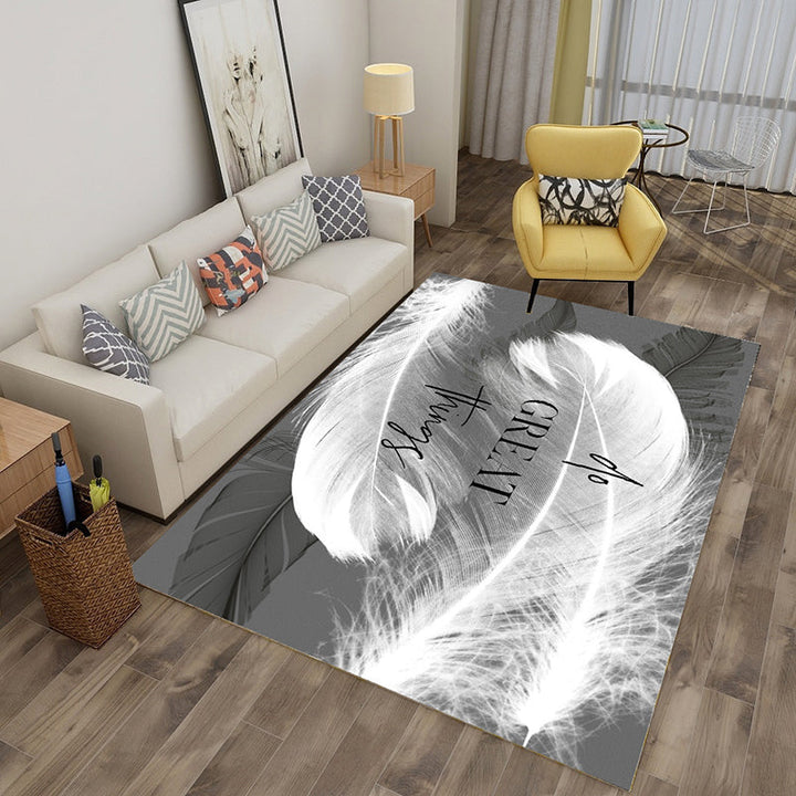 BowLift | Multicolor tropical rug polyester plant-printed rug non-slip back pet-friendly rug for living room