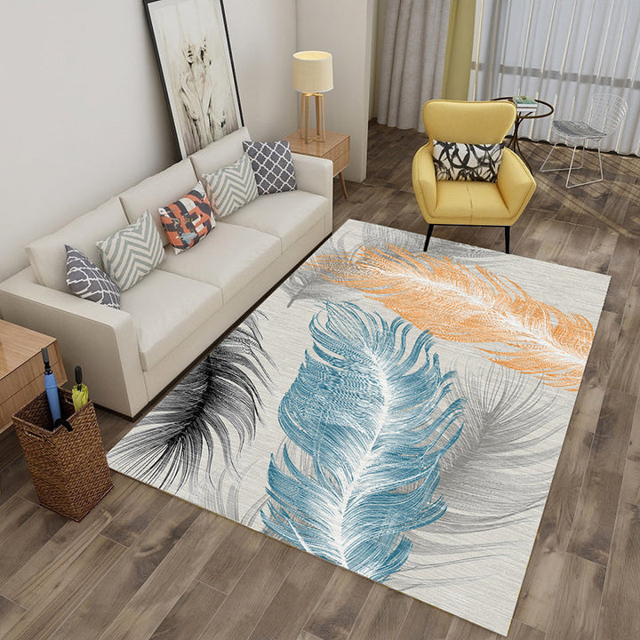 BowLift | Multicolor tropical rug polyester plant printed rug non-slip backing pet-friendly rug for living room