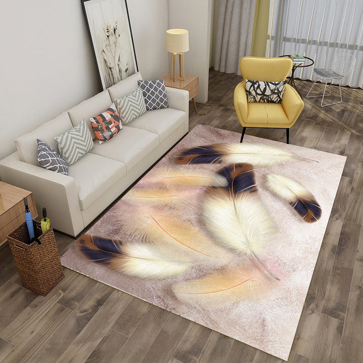 BowLift | Multicolor tropical rug polyester plant printed rug non-slip backing pet-friendly rug for living room