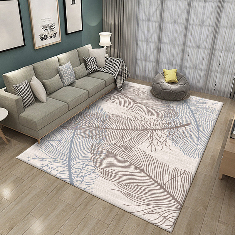 BowLift | Luxury Living Room Rug Multi Color Plant Indoor Rug Synthetic Easy Care Machine Washable Rug