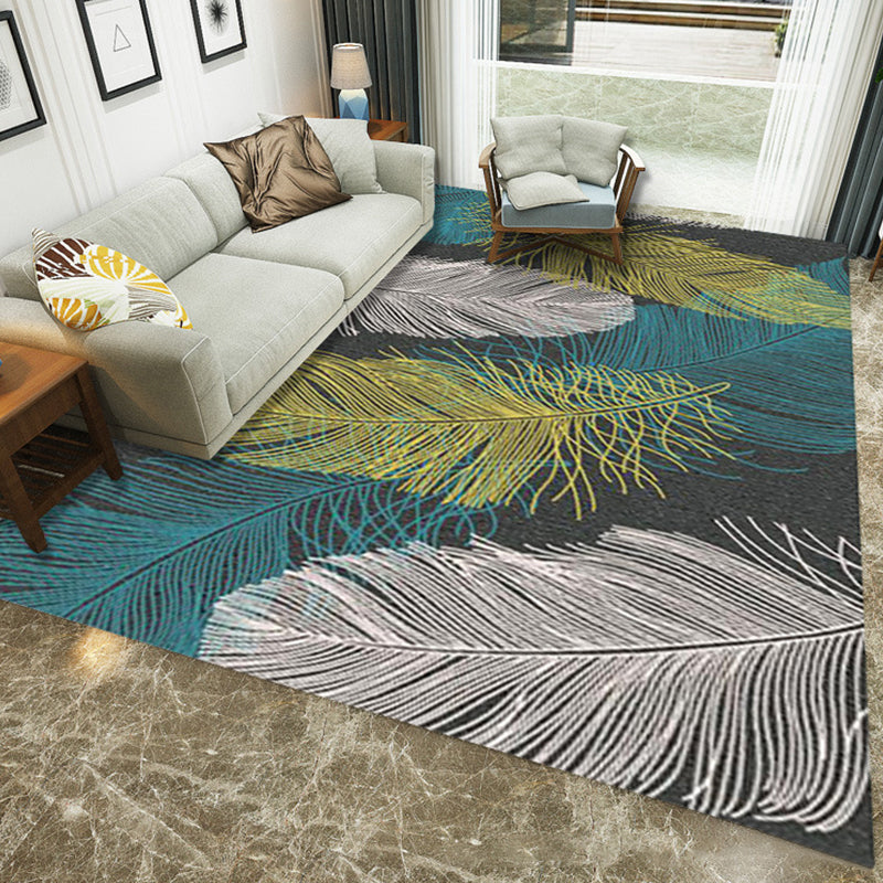 BowLift | Luxury Living Room Rug Multi Color Plant Indoor Rug Synthetic Easy Care Machine Washable Rug
