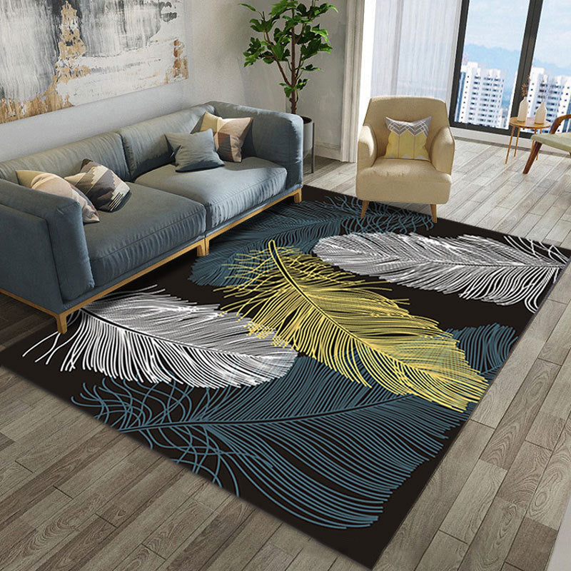 BowLift | Luxury Living Room Rug Multi Color Plant Indoor Rug Synthetic Easy Care Machine Washable Rug