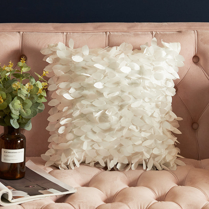Luxurious Leaf-Patterned Decorative Pillow