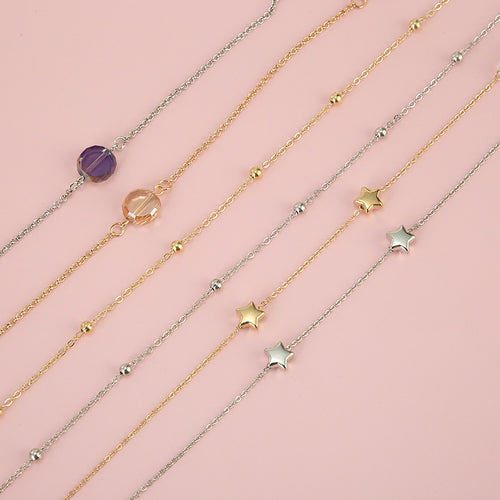 Adjustable Gold Beaded Eyewear Chain Bowlift