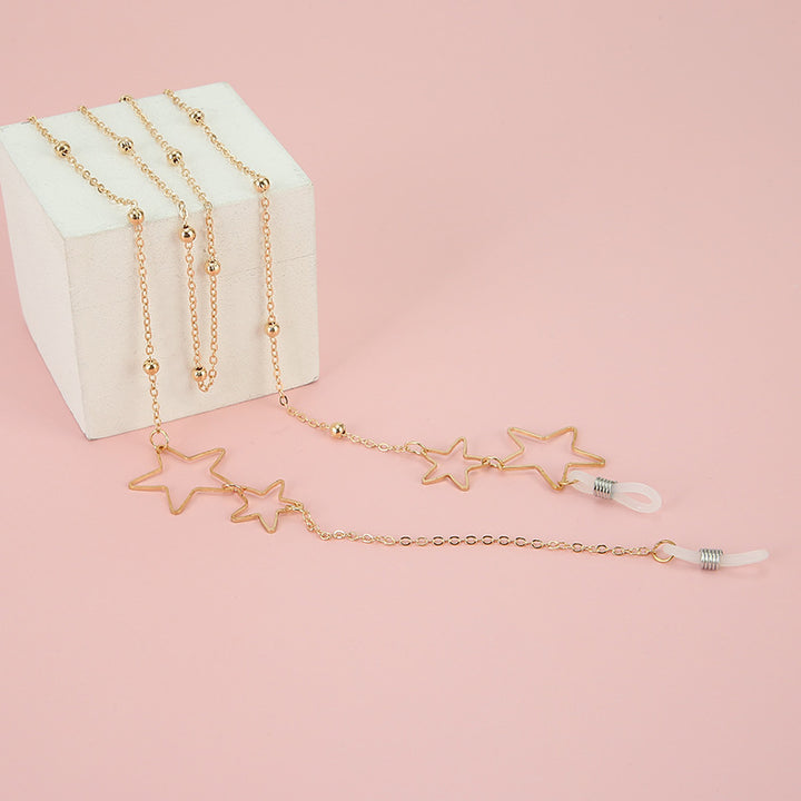 Star-Aligned Beaded Eyewear Chain Bowlift