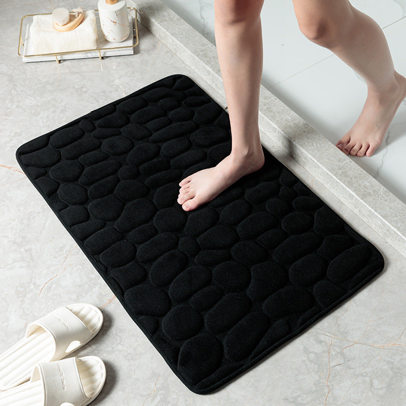Cushioned Pebble-Texture Bath Mat