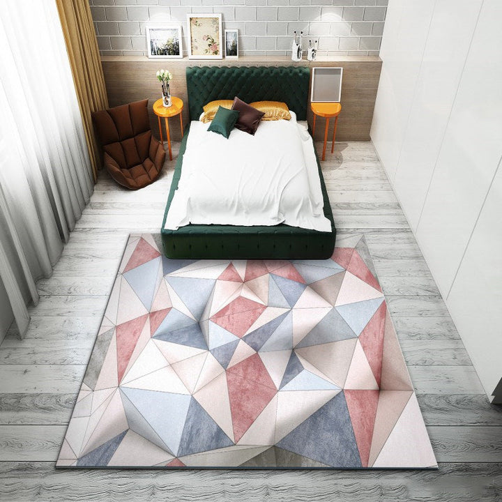 BowLift | Western garden printed rug Multicolor Polyester rug with non-slip backing Stain-resistant indoor rug for bedroom