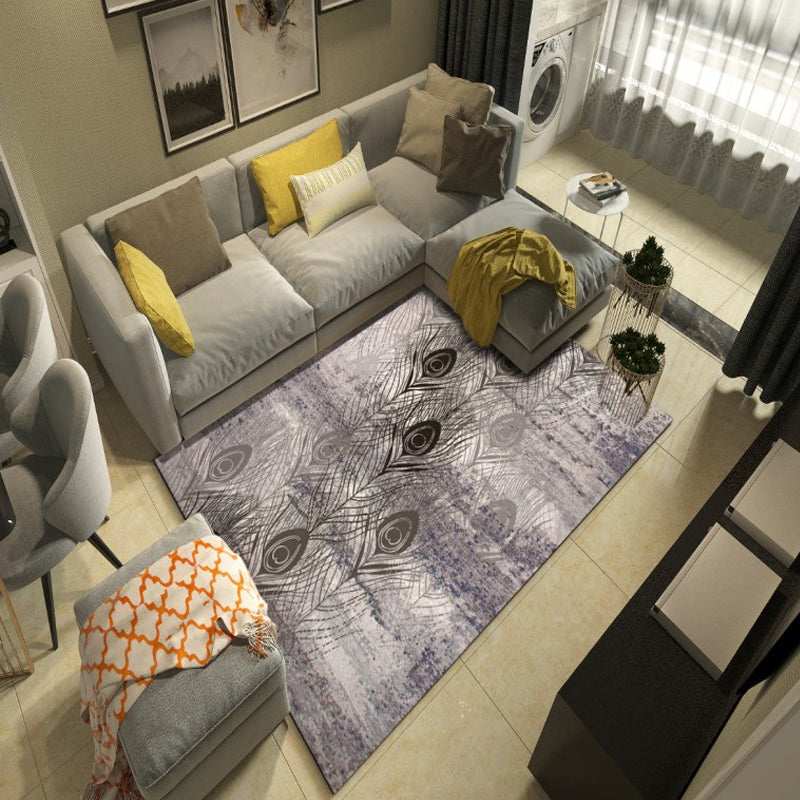 BowLift | Western garden printed rug Multicolor Polyester rug with non-slip backing Stain-resistant indoor rug for bedroom
