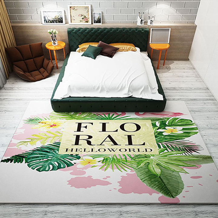 BowLift | Western garden printed rug Multicolor Polyester rug with non-slip backing Stain-resistant indoor rug for bedroom