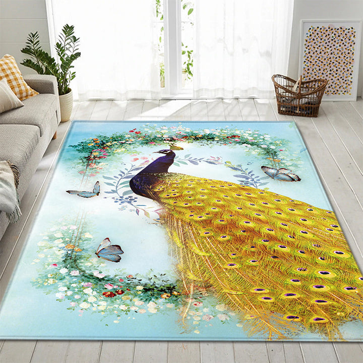 BowLift | Modern Children's Room Rug Multi-Color Animal Area Rug Polyester Pet-Friendly Non-Slip Washable Rug