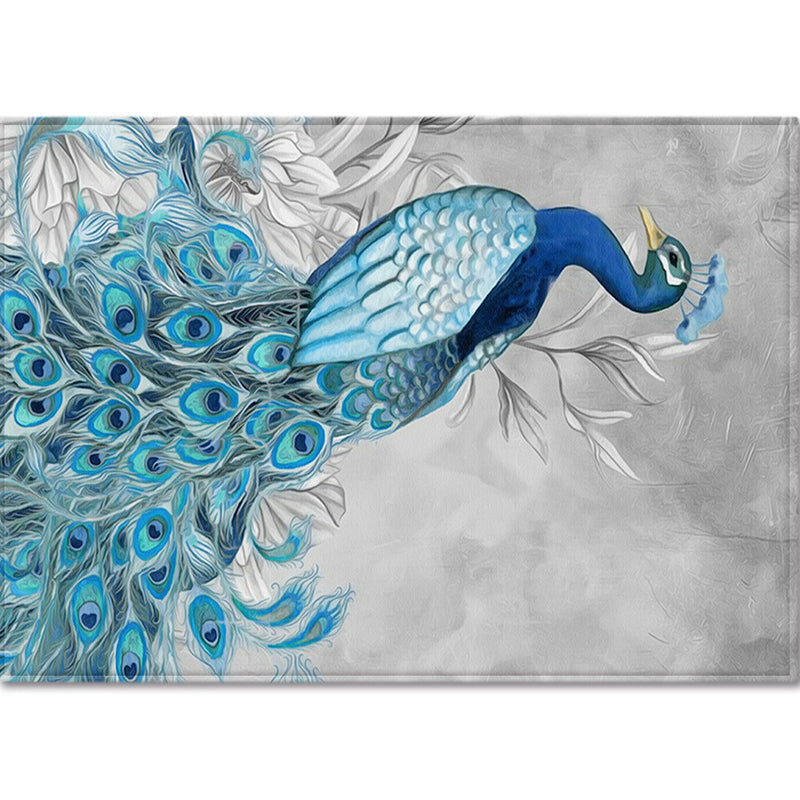 BowLift | Modern Children's Room Rug Multi-Color Animal Area Rug Polyester Pet-Friendly Non-Slip Washable Rug