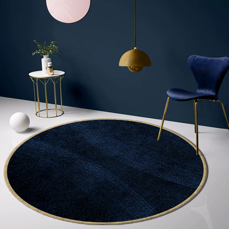 BowLift | Luxe Decoration Rug Multicolored Solid Color Rug Cotton Blend Pet Friendly Machine Washable Rug with Border