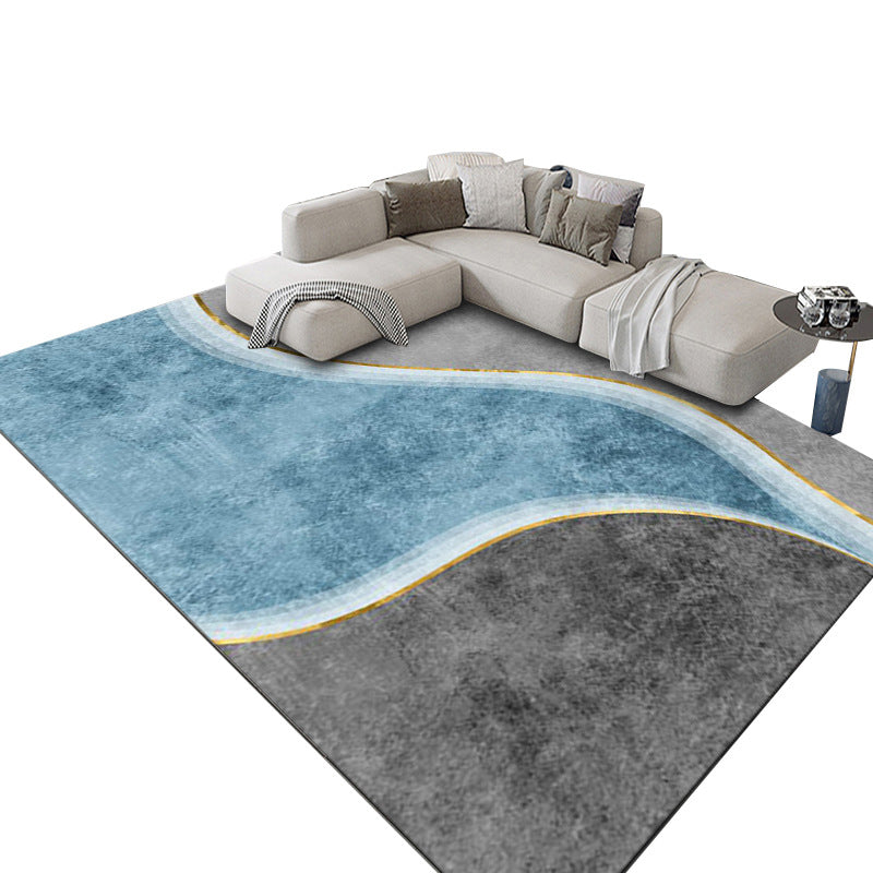 BowLift | Luxurious geometric print carpet Multicolored synthetic carpet with non-slip backing pet-friendly carpet for the living room