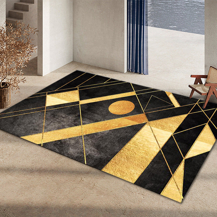 BowLift | Glam Home Decoration Rug Multicolored Abstract Print Rug Polypropylene Non-Slip Back Easy Care Rug
