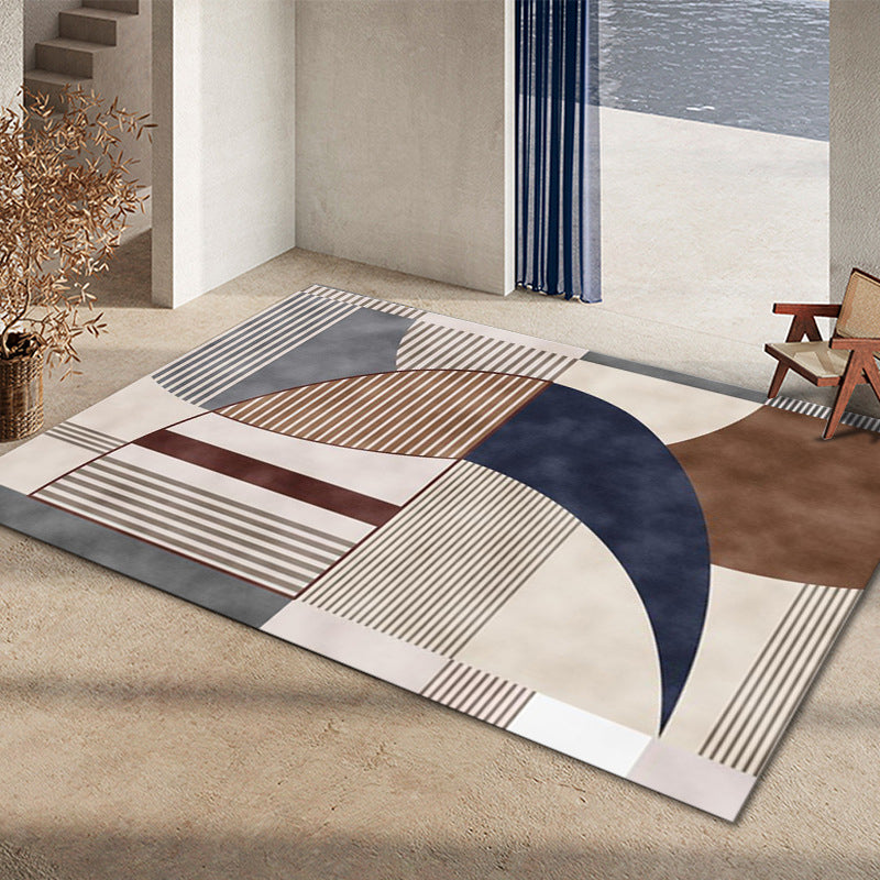 BowLift | Glam Home Decoration Rug Multicolored Abstract Print Rug Polypropylene Non-Slip Back Easy Care Rug