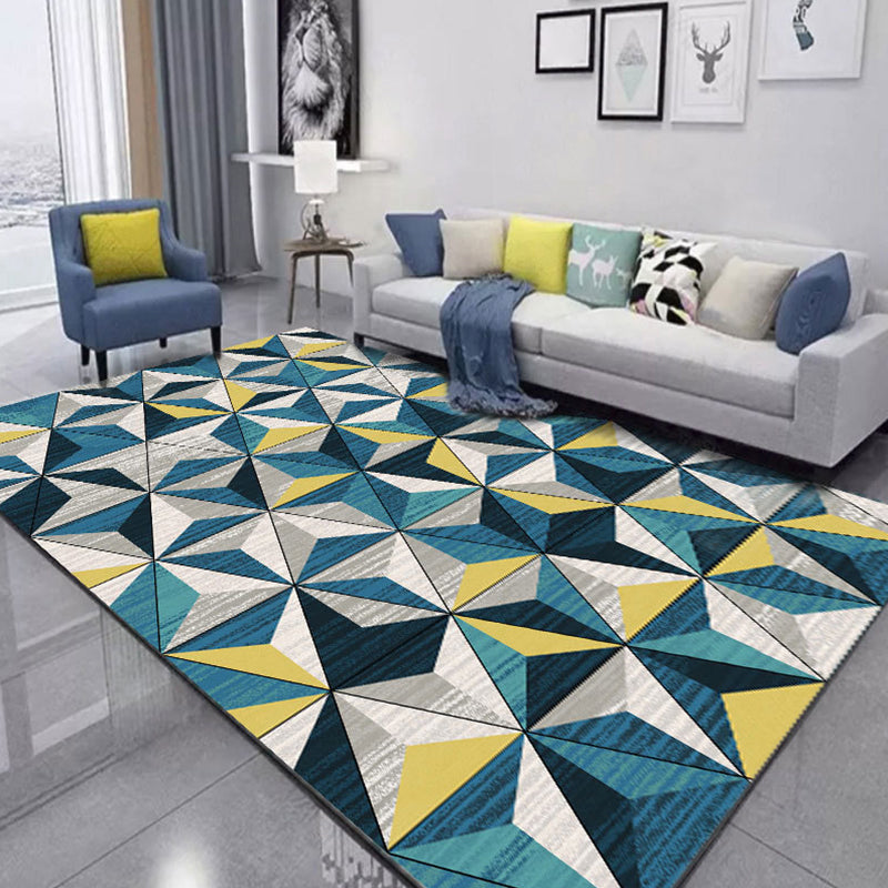 BowLift | New geometric carpet multicolor polyester carpet pet-friendly stain-resistant indoor carpet for living room