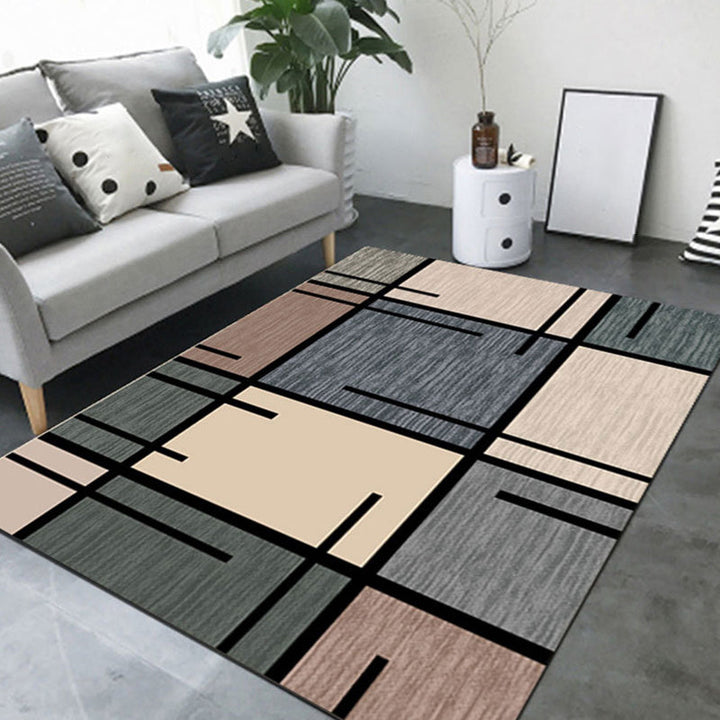 BowLift | New geometric carpet multicolor polyester carpet pet-friendly stain-resistant indoor carpet for living room