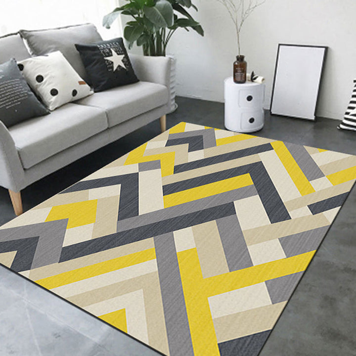 BowLift | New geometric carpet multicolor polyester carpet pet-friendly stain-resistant indoor carpet for living room