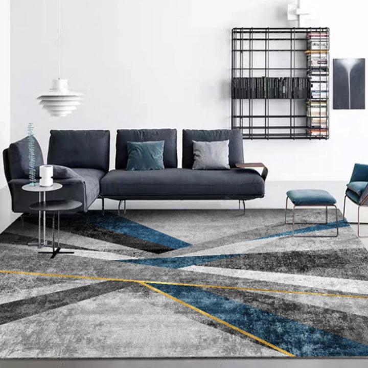 BowLift | New geometric carpet multicolor polyester carpet pet-friendly stain-resistant indoor carpet for living room