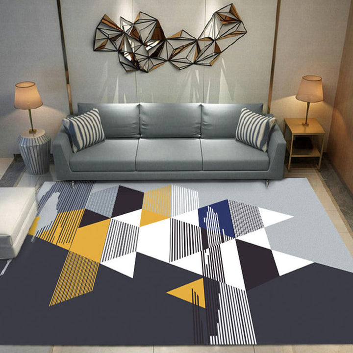 BowLift | New geometric carpet multicolor polyester carpet pet-friendly stain-resistant indoor carpet for living room