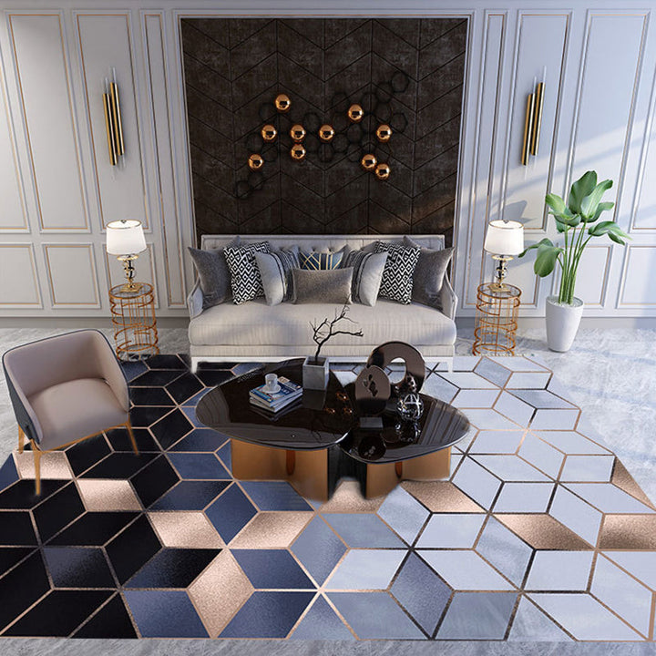 BowLift | New geometric carpet multicolor polyester carpet pet-friendly stain-resistant indoor carpet for living room