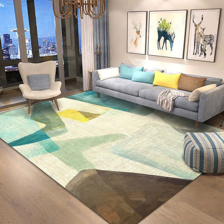 BowLift | New geometric carpet multicolor polyester carpet pet-friendly stain-resistant indoor carpet for living room