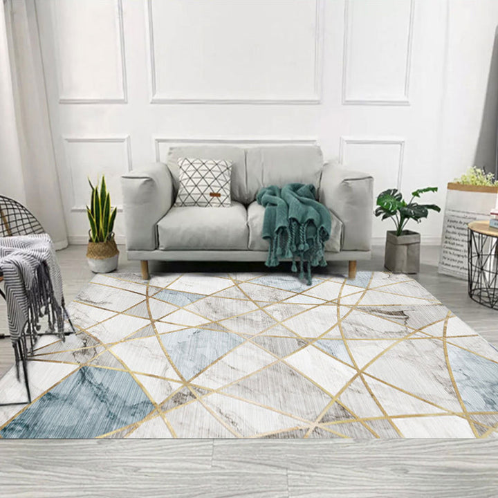BowLift | New geometric carpet multicolor polyester carpet pet-friendly stain-resistant indoor carpet for living room