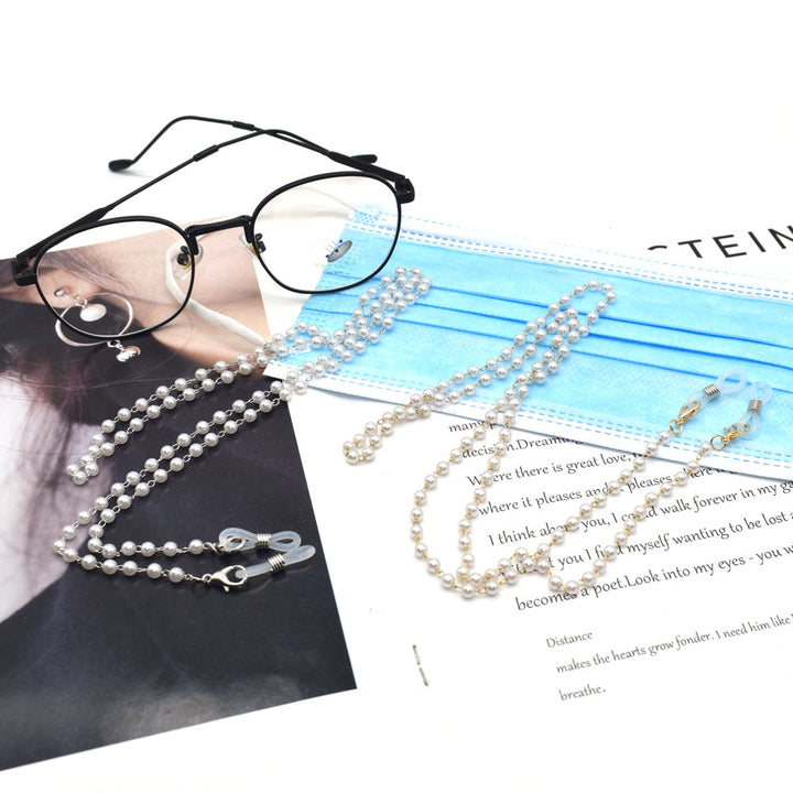 Elegant Double-Strand Pearl Eyewear Chain Bowlift