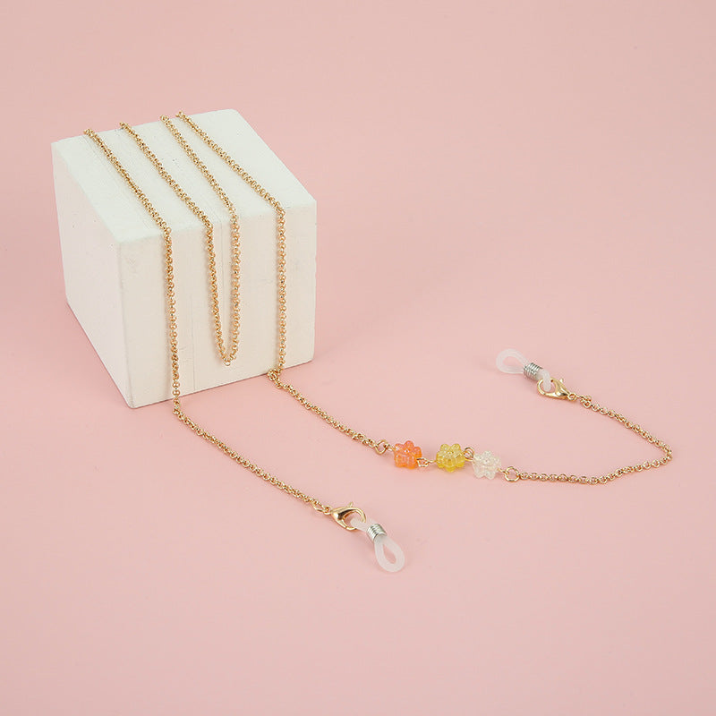 Elegant Gold-Linked Eyewear Chain Bowlift