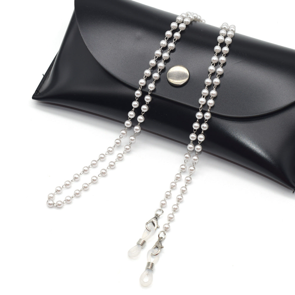 Elegant Double-Strand Pearl Eyewear Chain Bowlift