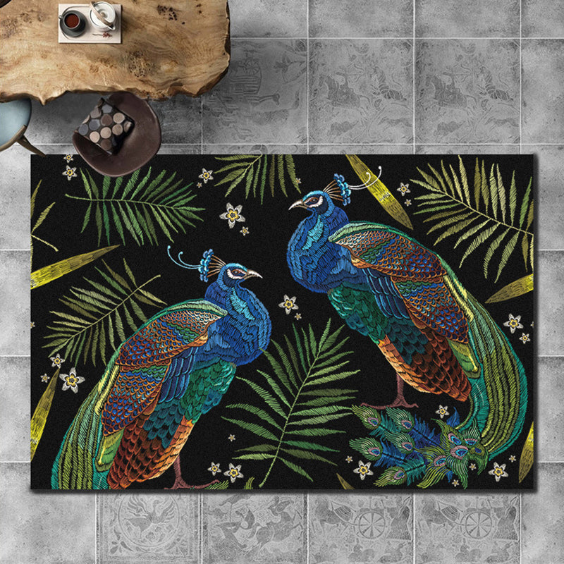 BowLift | Multicolored Living Room Rug Unique Animal Print Rug Polypropylene Pet Friendly Washable Area Rug