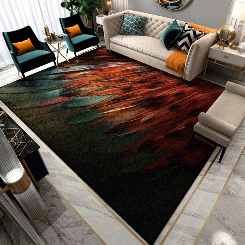 BowLift | Multicolored Living Room Rug Unique Animal Print Rug Polypropylene Pet Friendly Washable Area Rug