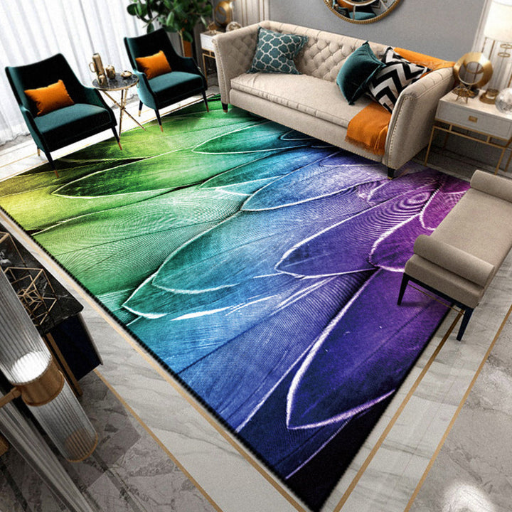 BowLift | Multicolored Living Room Rug Unique Animal Print Rug Polypropylene Pet Friendly Washable Area Rug