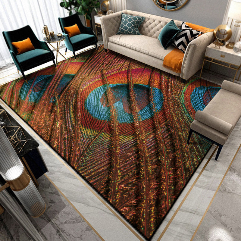 BowLift | Multicolored Living Room Rug Unique Animal Print Rug Polypropylene Pet Friendly Washable Area Rug