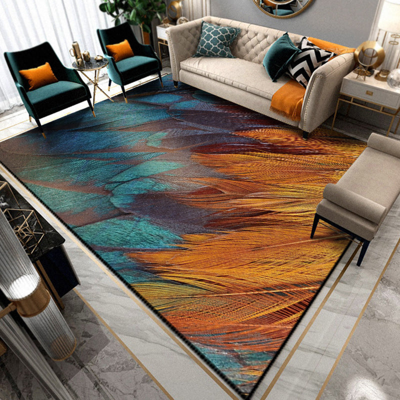 BowLift | Multicolored Living Room Rug Unique Animal Print Rug Polypropylene Pet Friendly Washable Area Rug
