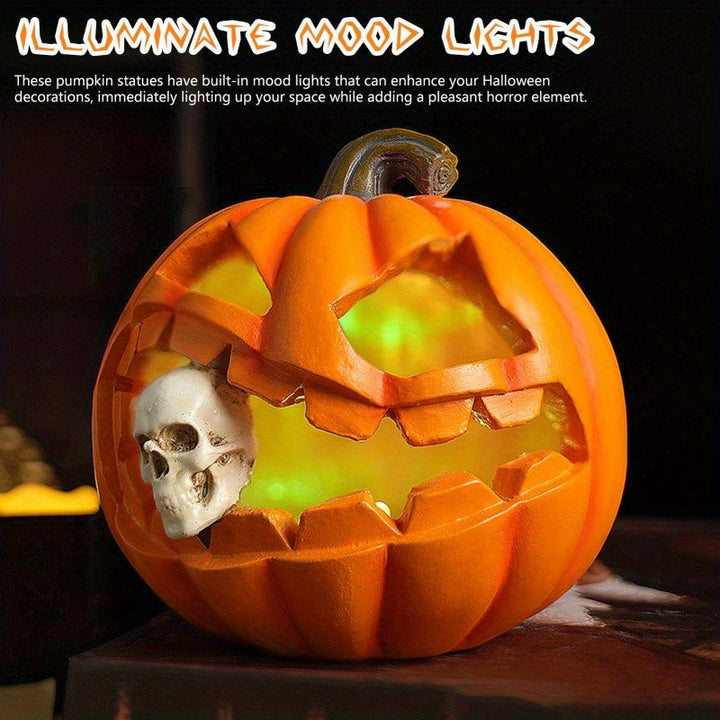 BowLift | Spooky Realistic Jack O'Lantern Halloween Decoration | Skull Prop