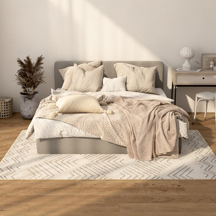 BowLift | Multicolored Bedroom Rug Ethnic Geometric Rug Polypropylene Pet Friendly Washable Indoor Rug