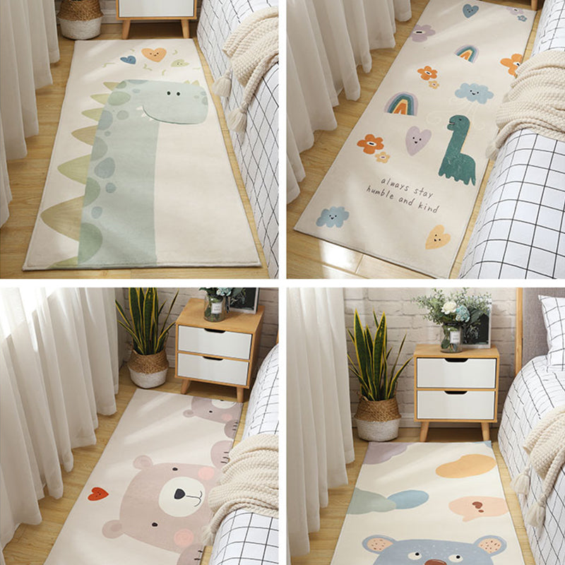 BowLift | Simple Animal Print Rug Multicolored Cute Indoor Rug Synthetic Non-Slip Back Stain Resistant Rug for Room
