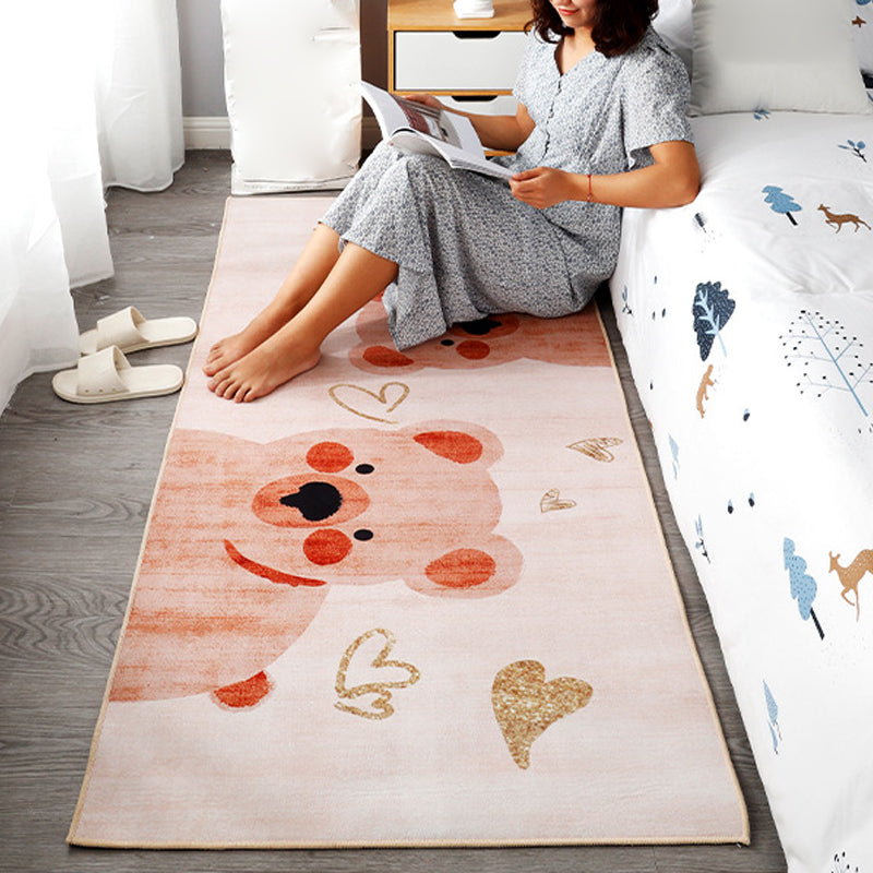 BowLift | Beautiful children's room carpet Multicolored animal print area rug polypropylene non-slip backing easy-care carpet