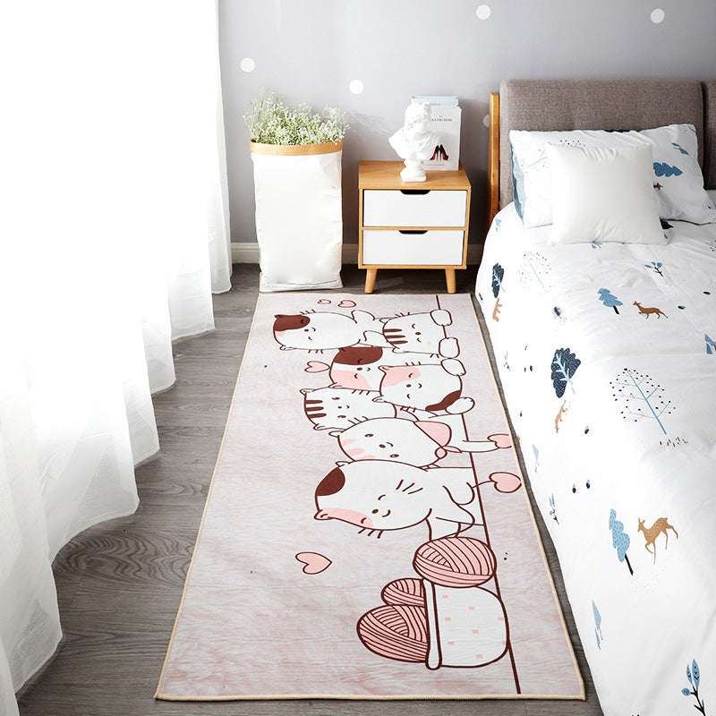 BowLift | Beautiful children's room carpet Multicolored animal print area rug polypropylene non-slip backing easy-care carpet