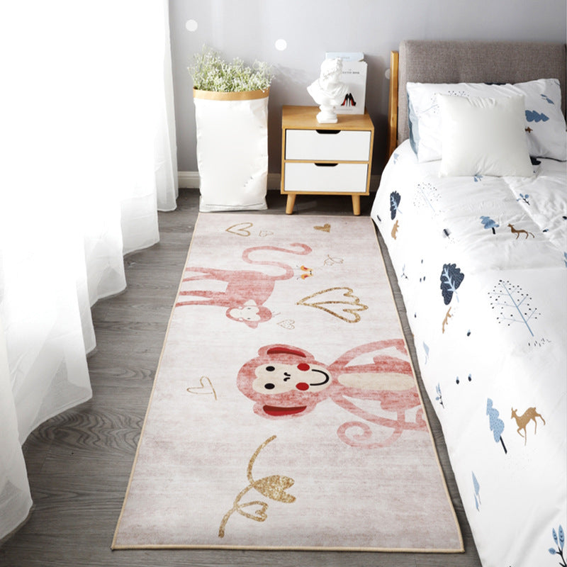 BowLift | Beautiful children's room carpet Multicolored animal print area rug polypropylene non-slip backing easy-care carpet