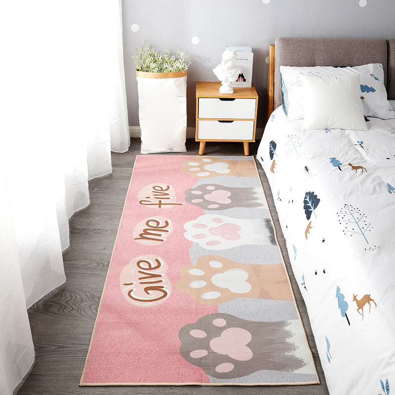 BowLift | Beautiful children's room carpet Multicolored animal print area rug polypropylene non-slip backing easy-care carpet