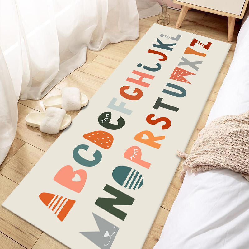 BowLift | Casual Love Rug Multicolor Animal Print Indoor Rug Synthetic Non-Slip Backing Washable Rug for Bedroom