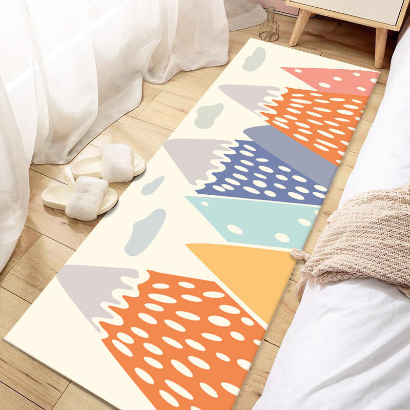 BowLift | Casual Love Rug Multicolor Animal Print Indoor Rug Synthetic Non-Slip Backing Washable Rug for Bedroom