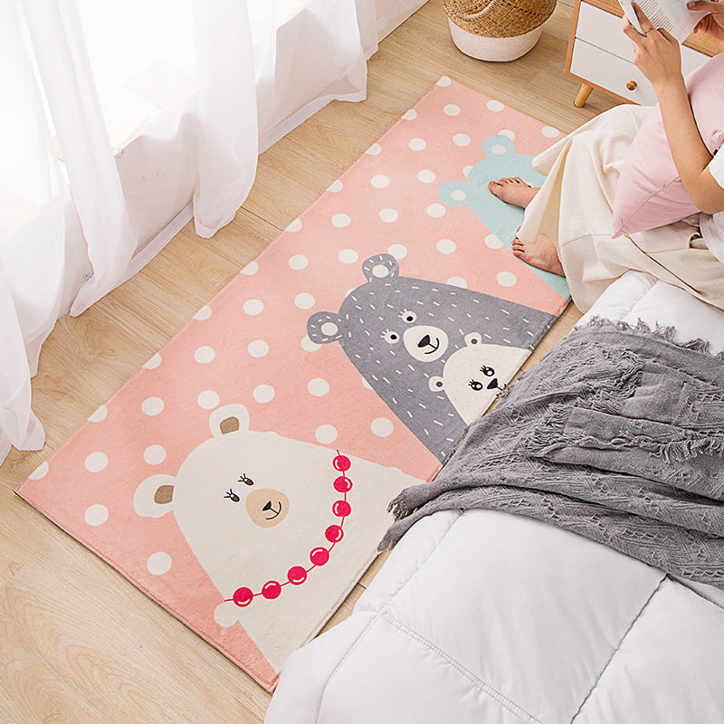 BowLift | Modern children's room carpet Multicolor Cartoon pattern area rug Polyester non-slip stain-resistant rug