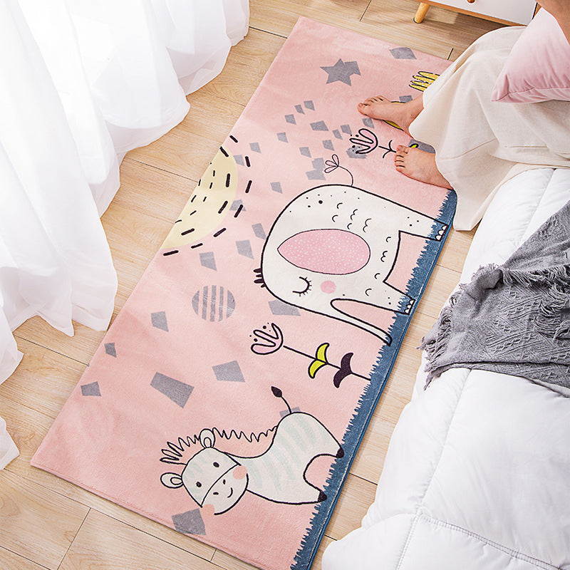 BowLift | Modern children's room carpet Multicolor Cartoon pattern area rug Polyester non-slip stain-resistant rug