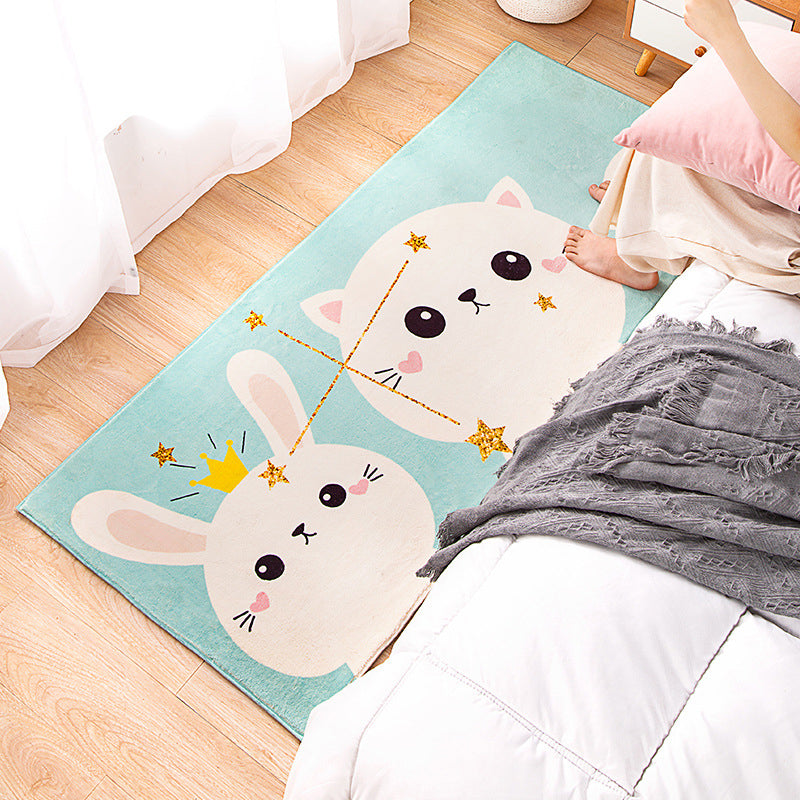 BowLift | Modern children's room carpet Multicolor Cartoon pattern area rug Polyester non-slip stain-resistant rug