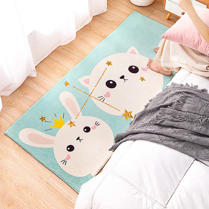 BowLift | Modern children's room carpet Multicolor Cartoon pattern area rug Polyester non-slip stain-resistant rug
