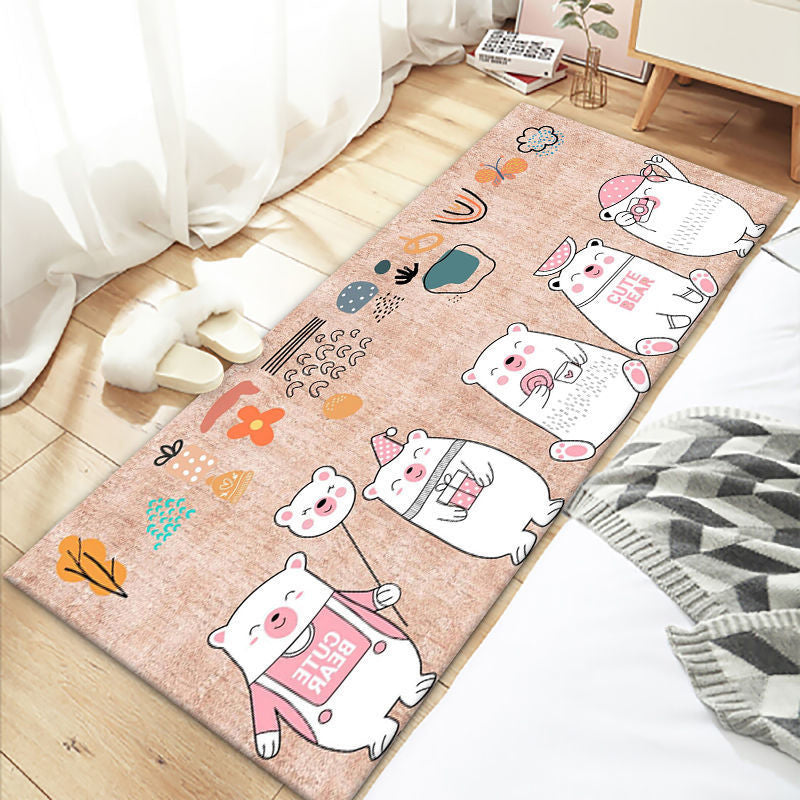 BowLift | Colorful patterned cartoon print rug polyester beautiful rug non-slip backing easy to care for washable area rug for decoration