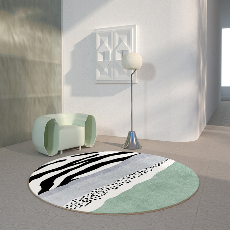 BowLift | Luxurious Living Room Carpet Multicolored Color Block Area Rug Polypropylene Non-Slip Pet-Friendly Rug